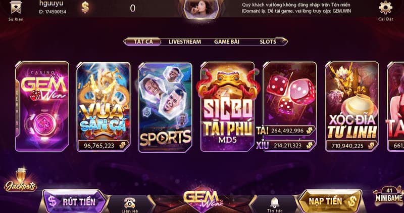 Nên chơi game gì tại Gemwin